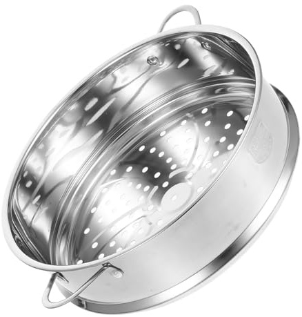 BRIGHTFUFU Olla de Vapor Multifuncional de Acero Inoxidable Cesta Vaporera Redonda Reutilizable para Cocinar Verduras y Patatas de Forma Rápida y Segura
