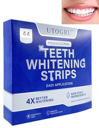 JUKOTA 44 strisce sbiancanti professionali per denti, 22 sedute di sbiancamento, sicure per lo smalto dei denti, senza perossido, sbiancamento denti non sensibile