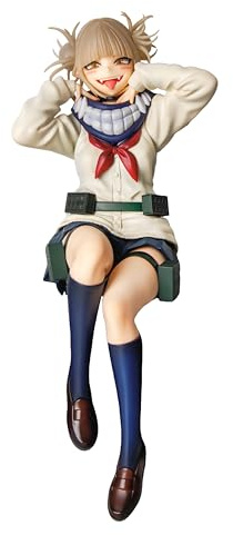 Zhongkaihua MHA Toga Himiko Figurine Assise Fille Anime Action Figurine 16CM Modèle PVC Décoration de Bureau à la Maison Ornement Anniversaires Cadeau Pour les Fans