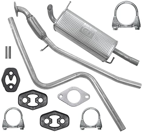 POLMOstrow Auspuff für Ford Fiesta 5 V MK5 2001-2005 | Abgasrohr und Endtopf, Motoren: 1.25 - 1.4, Fließheck