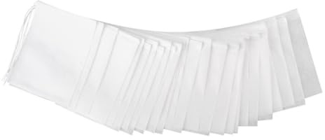 CIYODO Bustine Filtro per Tè Vuote Coulisse 200 Pezzi 5x7 Cm in Carta Usa e Getta per Tè Sfuso, Tisane e Erbe Aromatiche, Accessori Cucina per Infusione Casa e Ristorazione