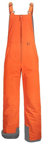 Genérico Pantalones de Esquí Impermeables Térmicos para Niña con Rodillas Reforzadas Cintura Ajustable Bolsillos Tipo Cargo Actividades Invernales Snowboard Tallas Extragrandes (Orange, 8-10 Years)