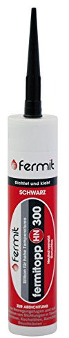 Fermittopp HN 300 schwarz 310 ml, hochtemperaturbeständiger Silikon Dichtstoff