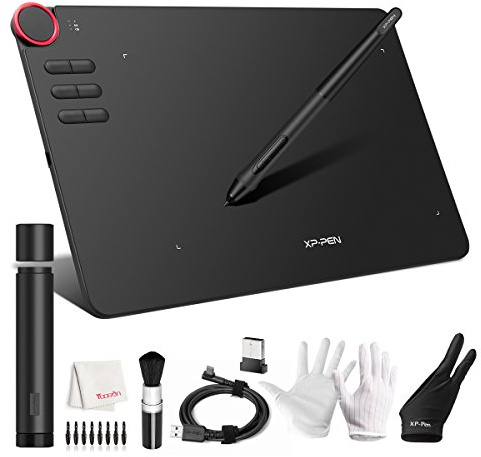 XP-PEN Deco 03 Drawing Tablet, 8192 Level Battery-Free Pen Stylus, 2.4G Wireless, Shortcut Dial, Programmable Buttons, Works with Windows 11/10/8/7, Mac OS, Chromebook