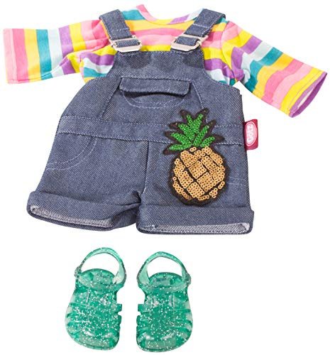 Götz 3402930 Combinaison Tropical - Taille de vêtements de poupée. XL - Ensemble vêtements et Accessoires 4 pièces pour poupées Debout 45 - 50 cm