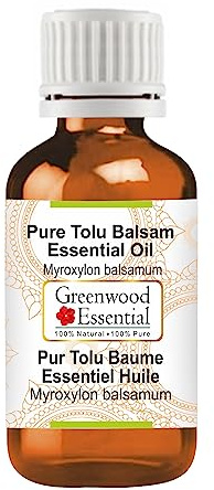 Greenwood Essential Olio essenziale puro di balsamo Tolu (Myroxylon balsamum) distillato a vapore 15 ml (0,50 oz)