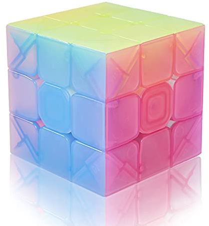 ROXENDA Cubo di Velocità 3X3, Puzzle Cube 3x3 Original Speed Cube (Jelly)
