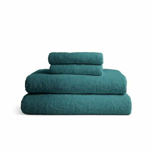 TRAMAS+ Juego de Toallas Premium 700gr de 6 Piezas, 100% Algodón, 4 Toallas de Mano 50x100 cm y 2 Toallas de baño de 70x140cm, Extra Suaves, Secado Rápido, Alta Absorción - Verde Menta