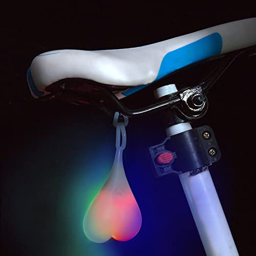 MACHSWON Bike Taillight,Cycling Tail Light LED Back Ball Light Heart-shaped Rear Lights Night Warning Colorful