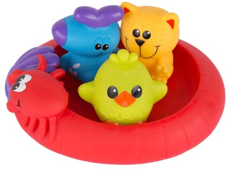 Playgro Gioco da Bagno 3 Amici Galleggianti, Impermeabile/Antisporco