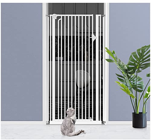 PBZLL Breitenverstellbar 66-164 cm, extra breites Haustiergitter für Hunde Katzen, 100 cm extra hohes Hundeschutzgeländer für den Innenbereich, Zaundruckhalterung passend für Treppe und Türöffnung
