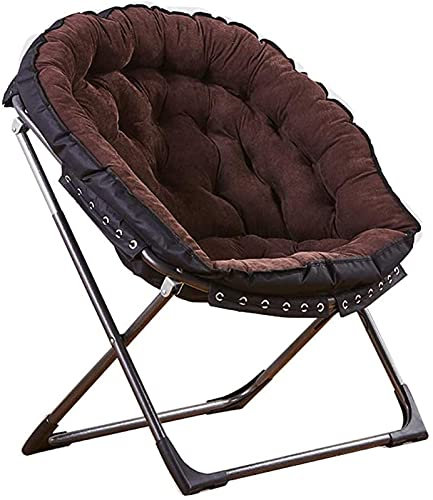 CAPXXIN Liege Liege Sonnenliegen Moon Chair Gepolsterte Campingstühle Outdoor Freizeit Hocker Faltbarer Tragbarer Sommer Angelstuhl mit Kissen Wohnzimmer Balkon Garten Terrasse Strand Needed
