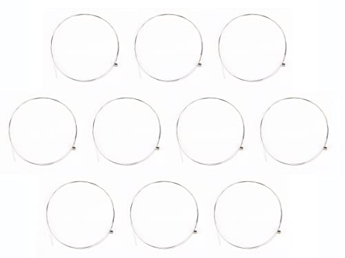 LGEGE 10 Pcs E-1st Acoustic Guitar High E Strings, Light Tension Rust-Prevent Corrosion-Resistant Brass,Well-Balanced Clear and Bright Beautiful Tone(.011) Electric Guitar Accessories for Replacement