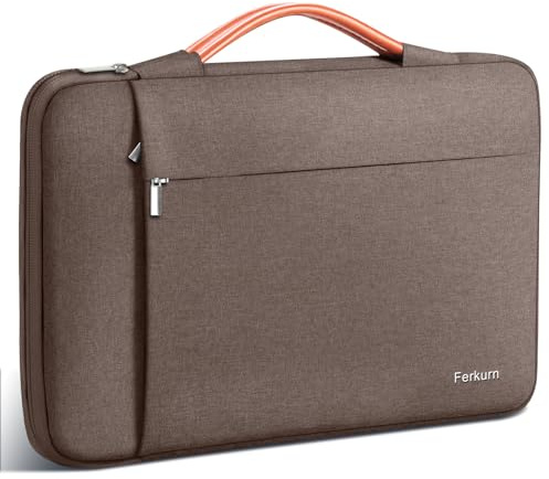 Ferkurn Laptop Chromebook Case Sleeve Cover Compatible with Macbook Air/Pro, iPad, Surface Pro, Acer, HP, ASUS Vivobook, Samsung, Waterproof Slim Carrying Computer Bag 11-11.6 inch, Brown
