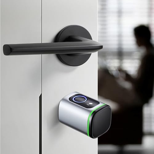 YoumiAI TT Lock BLE Smart Türschloss für Euro Zylinderschloss,elektronisches Schloss,Fingerabdruck IC Karten schlüssel,TT Lock Entriegelung (Silber, 35/35 70mm)