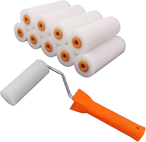 Farbroller Roller Frame 10 Pack Paint Roller 4/6 In High Density Mini Sponge Roller Malerei für Hauswandmalerei Renovierungswerkzeuge bequem