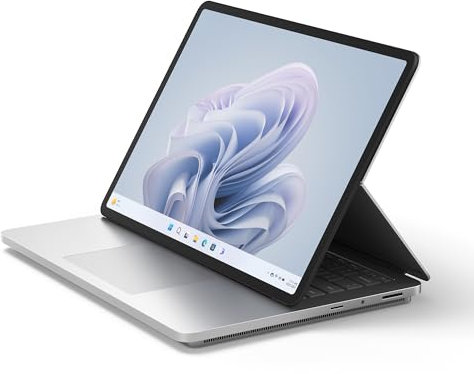 Microsoft Surface Laptop Studio 2 (Windows 11, écran tactile 14.4 pouces, 16 Go RAM, 512 Go SSD, Intel Core i7, Platine, clavier français) Polyvalence pour créer, puissance pour réussir