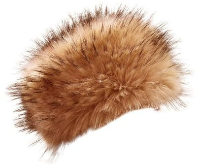 Asudaro Damen Pelzmütze, Fellmütze Pelzmütze Damen mütze Wintermütze Faux Fuchs Pompom Pelz Warm Weich Stirnband Hut Kopfbedeckung Plüsch Samtkappe Gelb Schwarz