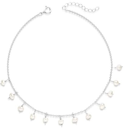 MATERIA by Matthias Wagner Damen Choker Halskette Silber 925 mit kleinen Perlen weiß CO-56