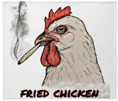 CafePress Fried Chicken, Weed Hu Super Soft Fleece Plush Throw Blanket, 60x50