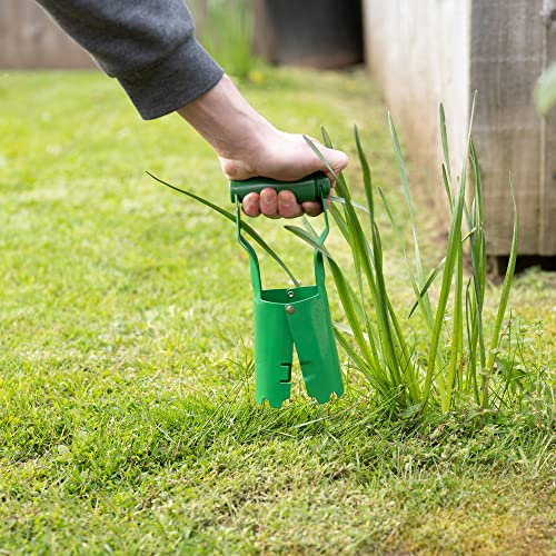 Hardys Garden Tools - Spring-Loaded Bulb Planter Tool, Lightweight Gardening Hand Tools with Serrated Teeth - Steel Bulb Planting Tool 60-80mm for Elderly Gardeners