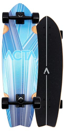 ACTA Surfskate 31 - 7-Ply Maple Surfskate Board - Ideal for Beginners & Intermediate Riders - For Pump Tracks, Cruising & Urban Carving (Glitch)