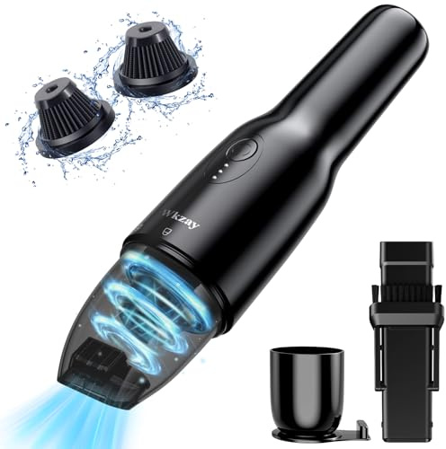 Wkzay Aspirateur à main sans fil pour la maison – Aspiration puissante de 16 000 Pa, charge rapide USB-C, moteur sans balais silencieux, léger et petit, idéal pour le nettoyage rapide des appartements
