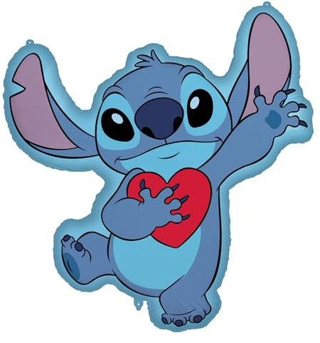 Stitch With Heart Shaped Foil Balloon