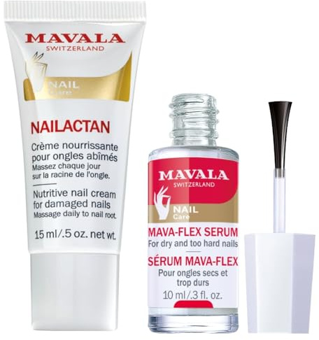 Mavala Sérum Mava-Flex & Mavala Nailactan Tube – Lot de 2 Soins Ongles – Renforce, Répare & Nourrit Ongles Cassants, Fragiles & Secs – Résultats Visibles Rapidement