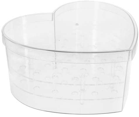 MUELODSIC Caja Acrílica Transparente Forma de Corazón para Arreglos Caja Decorativa Resistente y Estable para Guardar Flores para Bodas