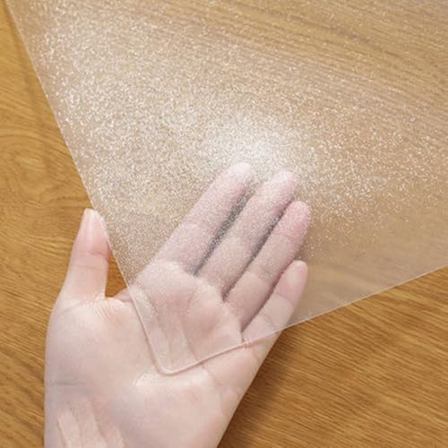 Protector de Mesa de PVC Cubremesa Impermeable de Plástico Transparente para Mesa de Comedor Muy Resistente Limpiar Mantel Transparente(C,90 * 140cm)