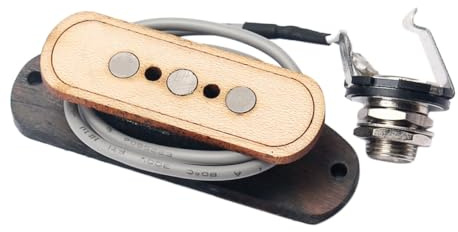 KAILIKETIY Ahornholz Schallloch Tonabnehmer für 3-saitige Gitarren mit Magnetischem Ersatzteil Leicht und Langlebig Geeignet für Cigar Kasten Gitarren Modell Gmb501