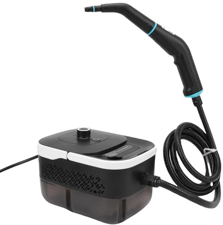 Hztyyier Limpiador a Vapor Portátil de Alta Temperatura, Limpiador a Vapor a Presión Portátil con Ajustes Ajustables, Potencia de 4 Bares para Uso Doméstico y de Cocina (Enchufe Europeo 220V)