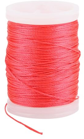 Aumotop Svart, Högkvalitativ 400D Nylonfiber Serveringstråd, Brottstyrka 34 Pund, Mjuk Vridänd Servering för Peep-platser, Perfekt för Bågsträng (Röd)