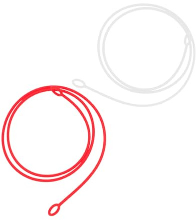 CONGARTENO Cordino Morbido in Silicone Staccabile per Auricolari 2 Pezzi (rosso + Bianco) Cavo Flessibile Anti-smarrimento, Adatto per Sport, Viaggi e Ufficio