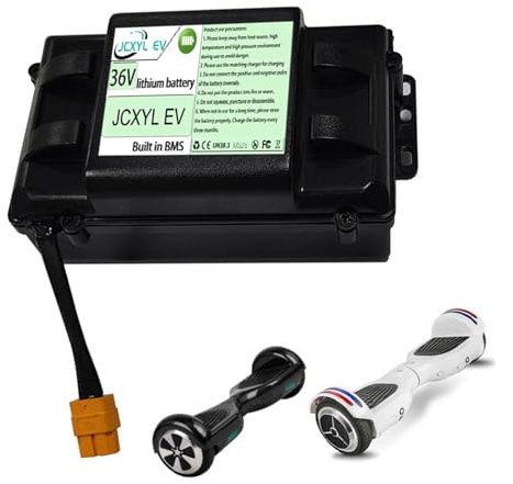 JCXYL EV Batería de Litio de 36 voltios para Hoverboard eléctrico, 36V 2Ah, 3Ah, 4Ah, 5.2Ah, 6Ah, batería de Iones de Litio para Motores de patinetes autoequilibrados.,36v,2.4Ah