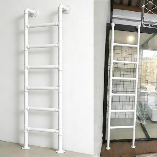 ZENSTYW Escalera De Litera para Interiores,Escalera De Escalada Universal para Sótano,para Terraza,Barco,Biblioteca(White,2.9m/9.5ft)