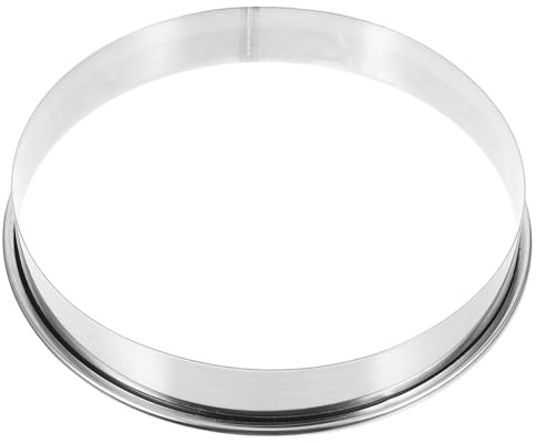 IMUSINICE Anillo de Pizza de Acero Inoxidable 7 Pulgadas Molde Circular para Pizza Compatible Horno y Parrilla Herramienta Versátil para Hornear Casa