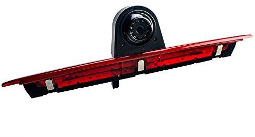 Bremsleuchten Rückfahrkamera mit Nachtsicht kompatibel mit Ford Transit ab Bj. 2012 - (1/4 CMOS Sensor, NTSC, 580 TV Linien, 0Lux, IP68, 9 IR-LEDs) inkl. 10m Anschlusskabel