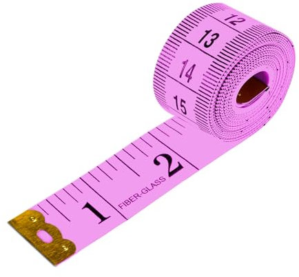 Maßband Schneidermaßband Bandmaß zum Körper Messen Brust und Taille, 150 cm, Rosa