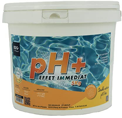 pH Plus Pool – erhöht den pH-Wert – Granulat – Eimer 5 kg – PH+ – Gleichgewicht des Wassers – Produktreihe für Schwimmbecken.