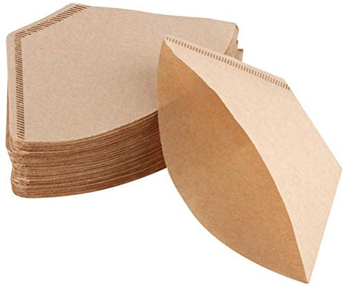 100 Pezzi Cone Coffee Paper Utilizzato, In Tazze Filtranti 102, Filtri Per Caffè 1-4 Tazze, Sacchetti Filtro Macchina Da E A Mano, Fogli Di Monouso Marrone Naturale Non Sbiancato