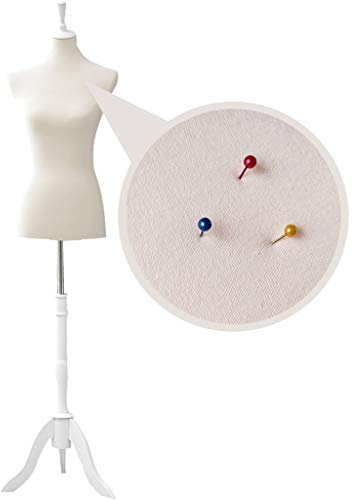 Loywe Schneiderpuppe Schaum Weiblich Schaufensterpuppe Damenbüste Schneiderbüste kleiderpuppe Nähen mit Verstellbarer Höhe - Büste Torso Gr.36/38| 1018W