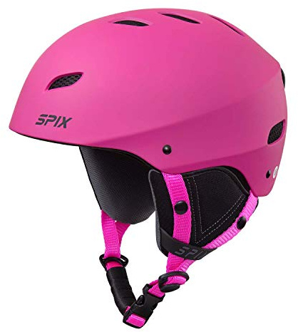SPIX Ski Helmet Snowboard Helmet - ASTM Safety Certified Size Adjustable for Adults Youth Men and Women (M, Pink)
