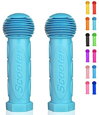 OTFAITP Empuñadura de bicicleta para 2-3-4 ruedas – Kid Kick Scooter Grip Manillar (azul claro)