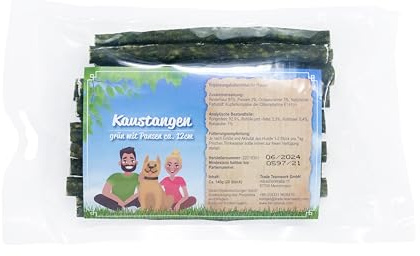 20 STK. grüne Kaustangen mit Pansen-Füllung 12cm - DM: 10mm ⁄ besonders Geschmacksintensiv und bestens geeignet als Snack für zwischendurch