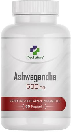 ASHWAGANDHA Extrakt 500mg 60 Kapseln Indischer Ginseng MEMORY