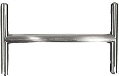 Reptile's House Gürtelschließe, Liss 3,5cm, Silber satiniert (BxH) 6 x 3,8 cm