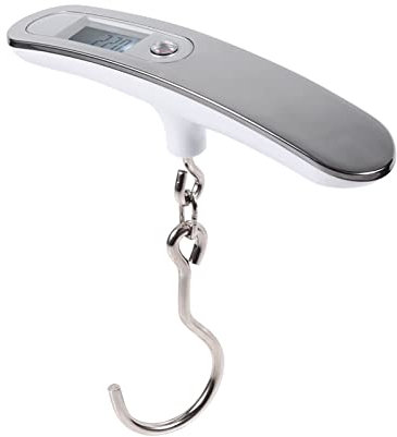 Pèse-bagages, Balance à Bagages Suspendue Numérique Portable, Balance De Pesée électronique Portable, Balance De Poids De Valise De Haute Précision, Conception D'écran D'affichage LCD(Hook-Argent)