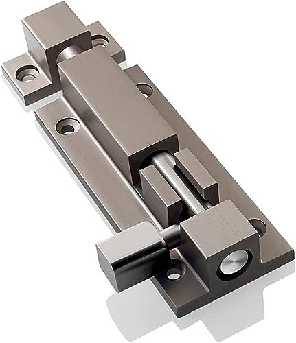 Chiavistello Scorrevole, Serrature for Porte Scorrevoli, Serratura a Chiavistello for Cancello, Bullone a Cilindro for Cassetto Porta con Serratura Scorrevole 3 Pollici, Serratura for Porta Aperta in